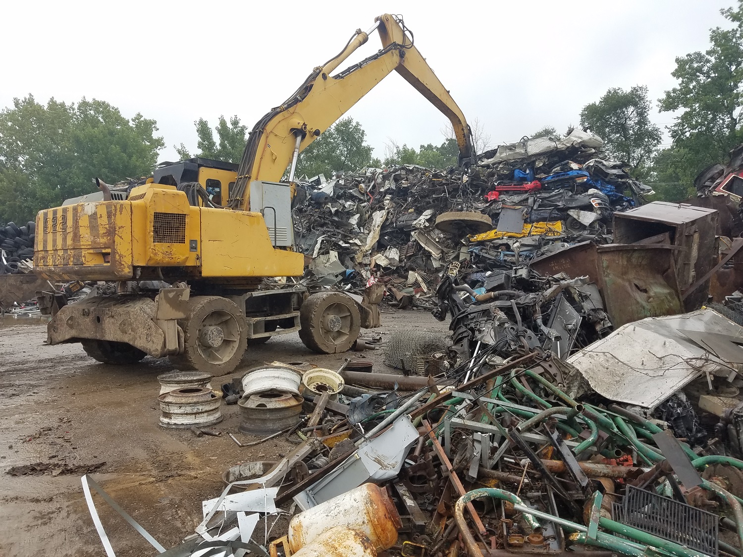 dumping scrap metal