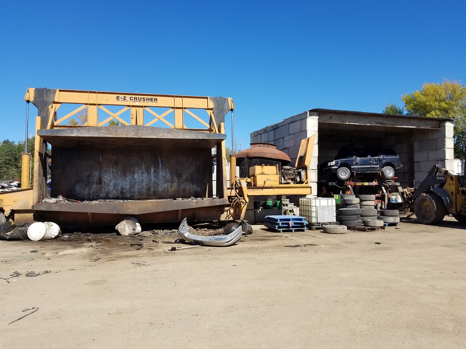 crusher and drain rack
